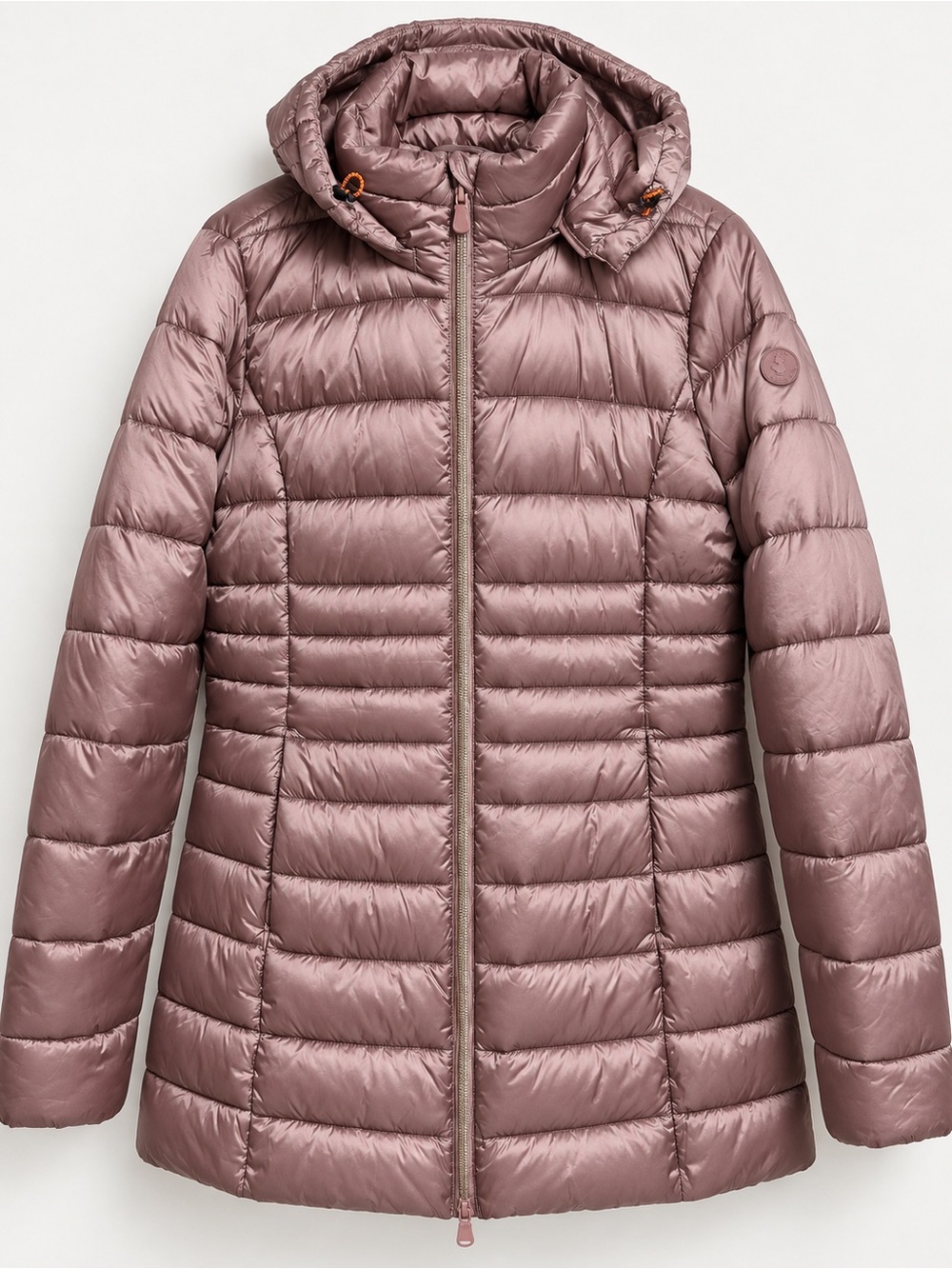 SAVE THE DUCK Quilted Hooded Puffer Jacket in Dusty Rose